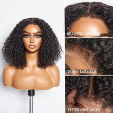 Load image into Gallery viewer, Kinky Curly Glueless 5x5 Closure HD Lace Wig Ready To Go 100% Human Hair 14&quot;
