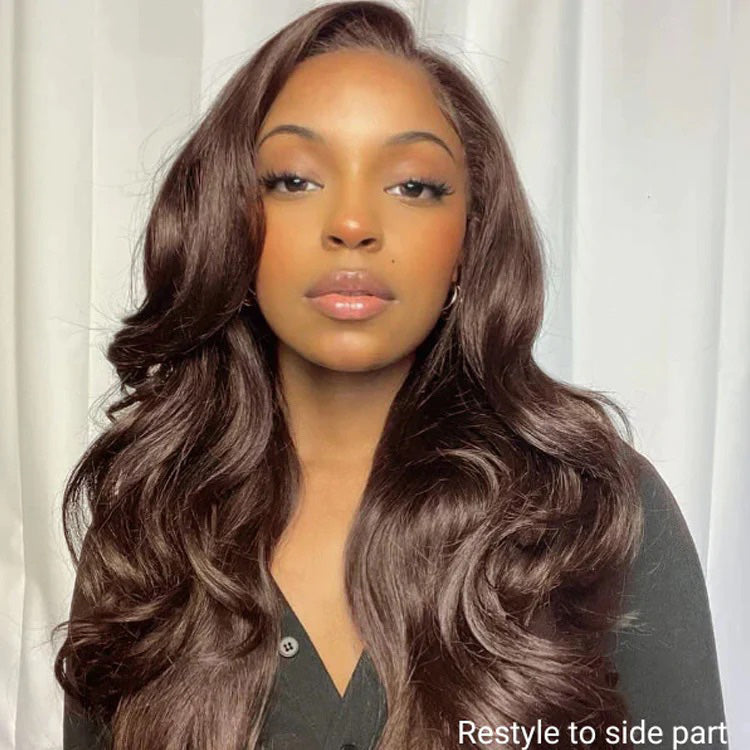 Glueless Chestnut Brown Loose Wave 5x5 Pre Cut HD Lace Wig 100 Human naijabeautyhair