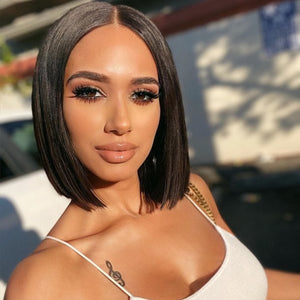 💥[ BIG SALE ] Double Drawn  straight 2X6 Lace Kim K Bob Human Hair Wig