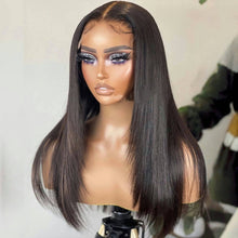 Load image into Gallery viewer, Glueless Layered Bone Straight 5×5 Pre-Cut Closure HD Lace Wig 100% Human Hair
