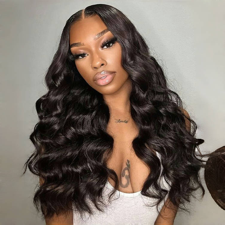 Glueless  Loose Wave 4x4  HD Lace Wig 100% Human Hair 18