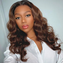 Load image into Gallery viewer, FLASH SALE CHESTNUT BROWN GLUELESS WAVY FRONTLAL WIG 18&#39;&#39; - Naija Beauty Hair
